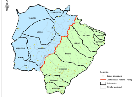 21 riam entre 200 a mais de 600 metros. O clima é caracterizado como Tropical Brando de Transição. Água Clara pertence à Bacia Hidrográfica do Paraná, sub-bacia do Rio Verde e Sucuriú.