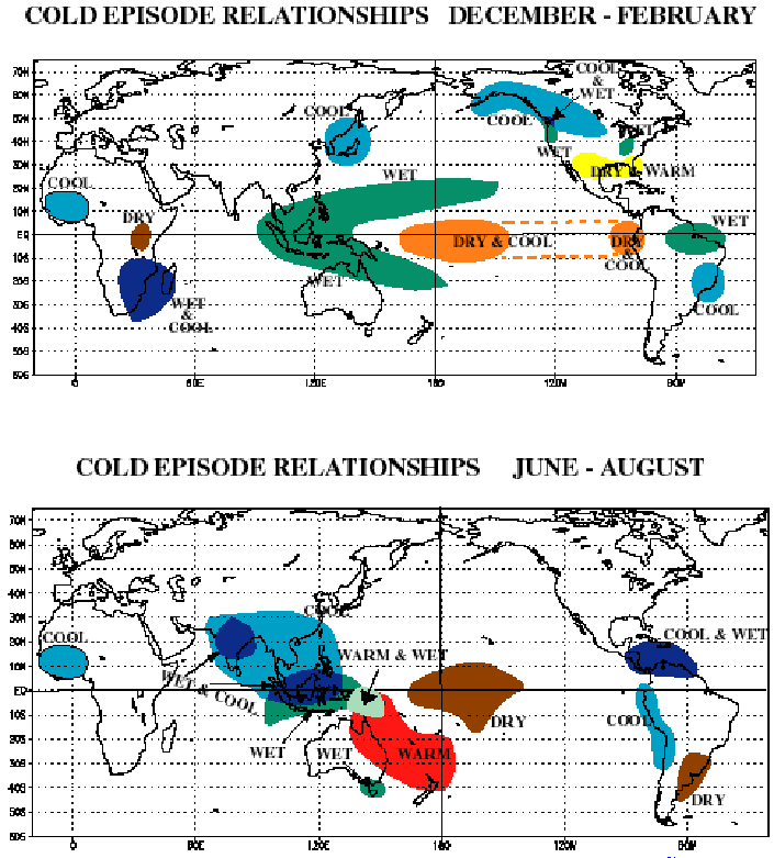 La Niña Fenômeno oceânicoatmosférico com características opostas ao El Niño. Caracterizado pelo resfriamento das águas superficiais do Oceano Pacífico Tropical.