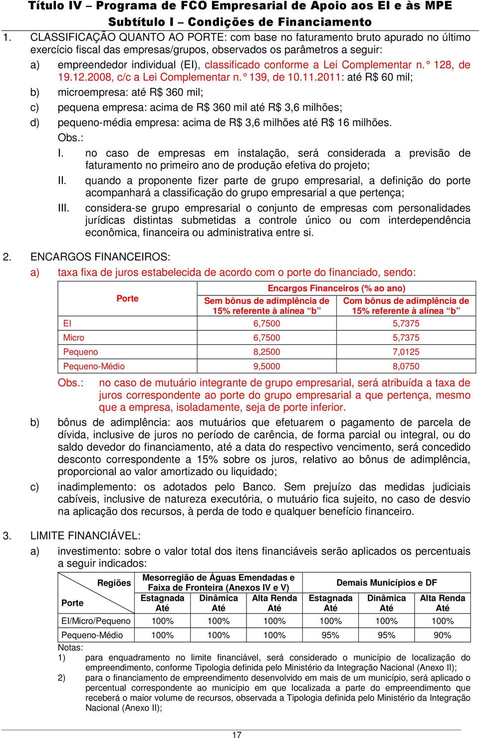 conforme a Lei Complementar n. 128, de 19.12.2008, c/c a Lei Complementar n. 139, de 10.1 1.