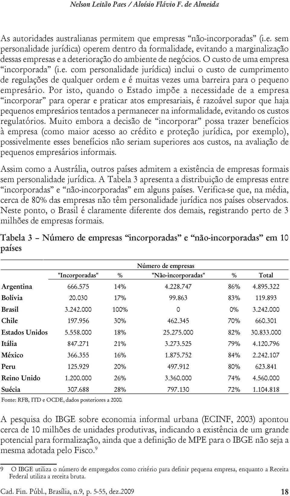 Por isto, quando o Estado impõe a necessidade de a empresa incorporar para operar e praticar atos empresariais, é razoável supor que haja pequenos empresários tentados a permanecer na informalidade,