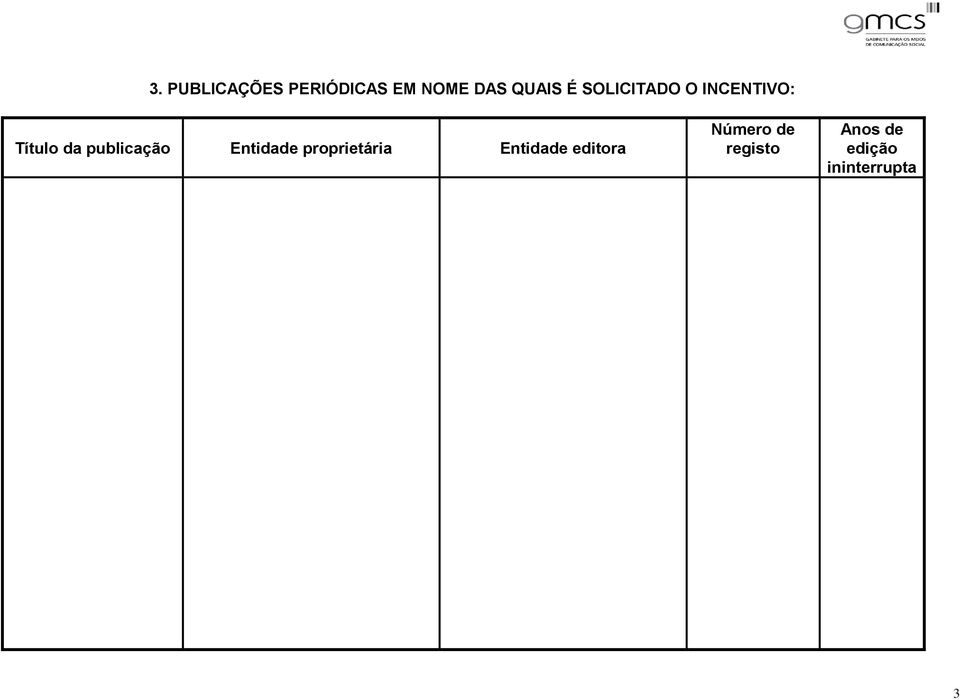 publicação Entidade proprietária Entidade