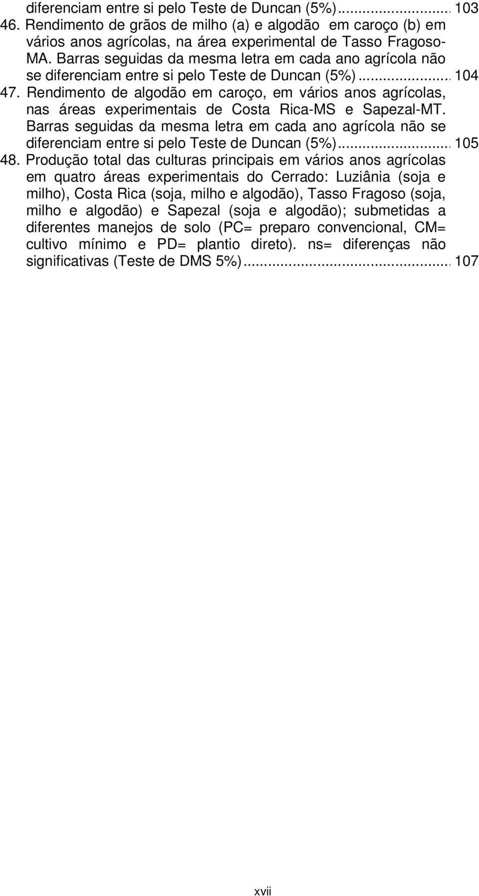 Rendimento de lgodão em croço, em vários nos grícols, ns áres experimentis de Cost Ric-MS e Spezl-MT. Brrs seguids d mesm letr em cd no grícol não se diferencim entre si pelo Teste de Duncn (5%).