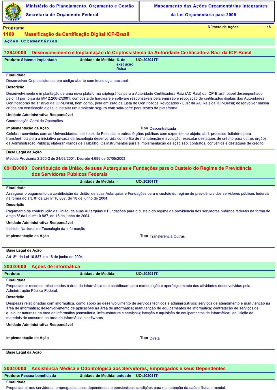 Desenvolvimento e implantação de uma nova plataforma criptográfica para a Autoridade Certificadora Raiz (AC Raiz) da ICP-Brasil, papel desempenhado pelo ITI por força da MP 2.