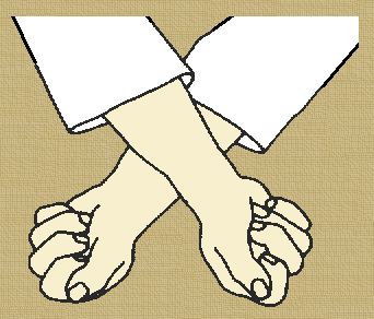 Em simultâneo a sua mão direita, sem nunca largar a banda do judogi do Uke, roda, de forma que o antebraço direito fique sobre a nuca do Uke.