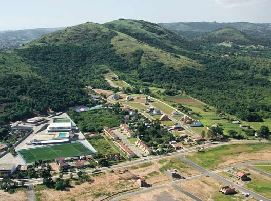 Morro da Tapera e seu entorno, mostrando as diversas unidades geotécnicas.