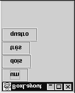 BoxLayout Respeita o tamanho preferido dos componentes Coloca os componentes em uma linha ou coluna BoxLayout.X_AXIS para componentes em linha BoxLayout.