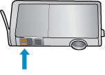 Aguarde o carro de impressão se mover para o lado direito do produto. 3. Pressione a lingueta do cartucho indicado na mensagem de erro e remova-o do compartimento. 4.