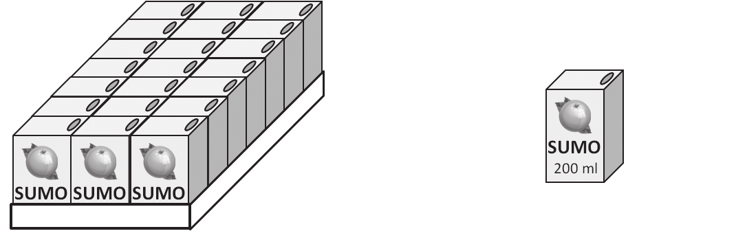 16. Numa tarde, na banca do arraial, venderam-se 35 embalagens de pacotes de sumo iguais à da imagem abaixo. Transporte Cada pacote de sumo tem 200 mililitros de capacidade.