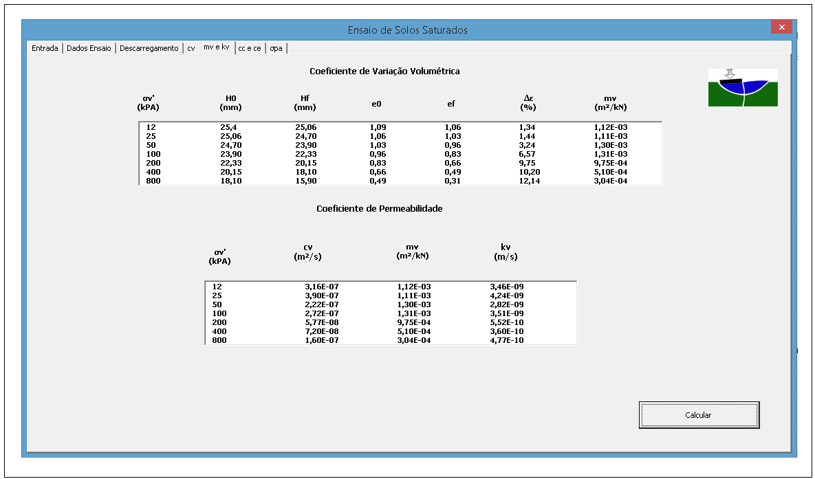 listagem para importar da planilha as tabelas que calculam estes parâmetros, utilizando as fórmulas (2.23) e (4.1). A figura 4.5 ilustra como consta no programa. m v = ε σ v (4.1) Figura 4.