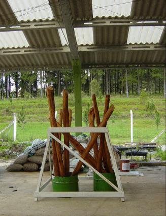 Preservação das madeiras Substituição da seiva: Peças roliças e sem casca. Máximo 4 h após o corte. Princípio da capilaridade.