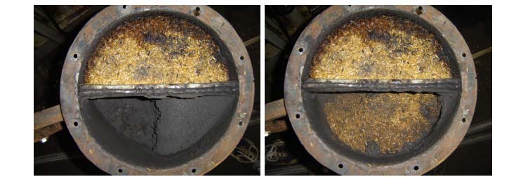 Densidade a granel do briquete composto por serragem é de 570kg/m 3 segundo Quirino (2002).