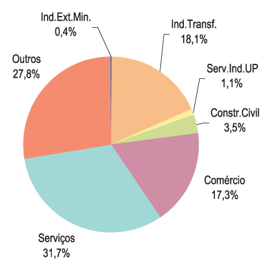 2.1 Perfil Regional 2.1.1 Trabalhadores formais nos setores econômicos Segundo a classificação do IBGE, os setores econômicos são agrupados por: Indústria Extrativa Mineral, Indústria da