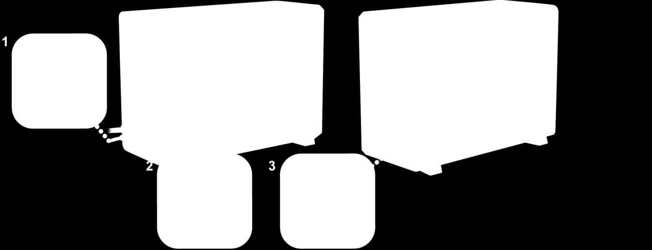 4 As posições dos discos são numeradas como apresentado em baixo.