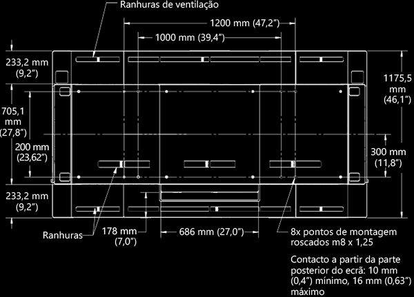 Informações técnicas sobre o Surface Hub de 84 Vista