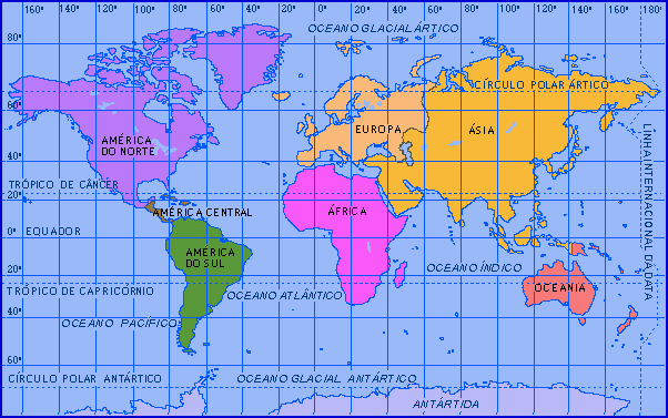 Mapa do mundo: fonte www.