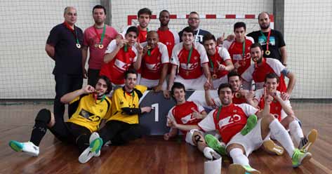 Campeões nacionais universitários 2014/2015 Futsal masculino Alexandro Ribeiro André Coelho Ivo Mestiço Luis Lima Luis Mendes Nilson Miguel Rui Carvalho Sérgio Gonçalves Tiago Nogueira Tiago Carvalho