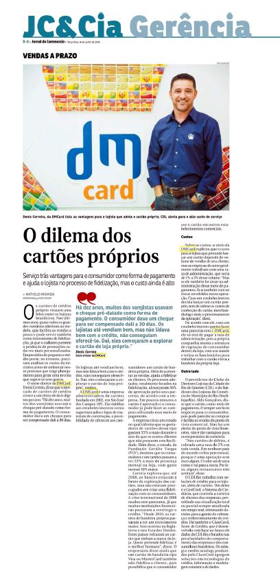 DMCard na Mídia Jornal da Band Mercado de cartões de marca próprias