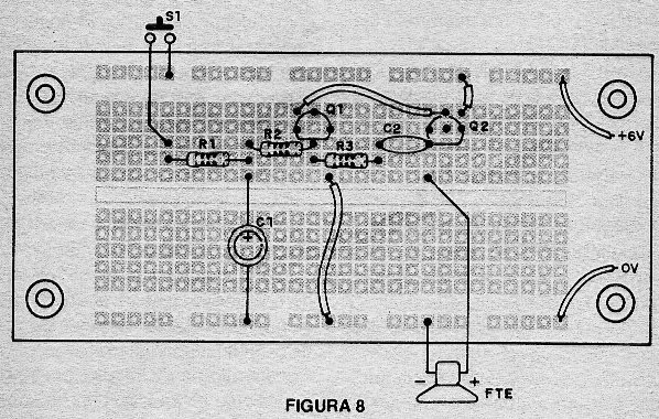 Nosso primeiro passo ao exemplificar o uso da matriz de contatos é a montagem de um circuito experimental.