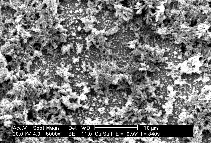 III.4.1. Banho SULF III.4.1.1. Cobre em banho SULF Os eletrodepósitos de Cu foram obtidos potenciostaticamente em diferentes tempos de deposição (720 s e 840 s).