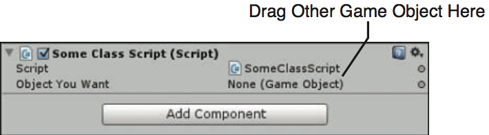 Acessando Outros Objetos Com o script seja chamando de SomeClassScript, a visão do