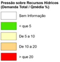 Principal demanda para as águas do rio São Francisco em Pernambuco: abastecimento de água subtítulo Situação mestre CRITÉRIOS PARA ANÁLISE DO GRAU DE PRESSÃO SOBRE OS RECURSOS HÍDRICOS Demanda Total