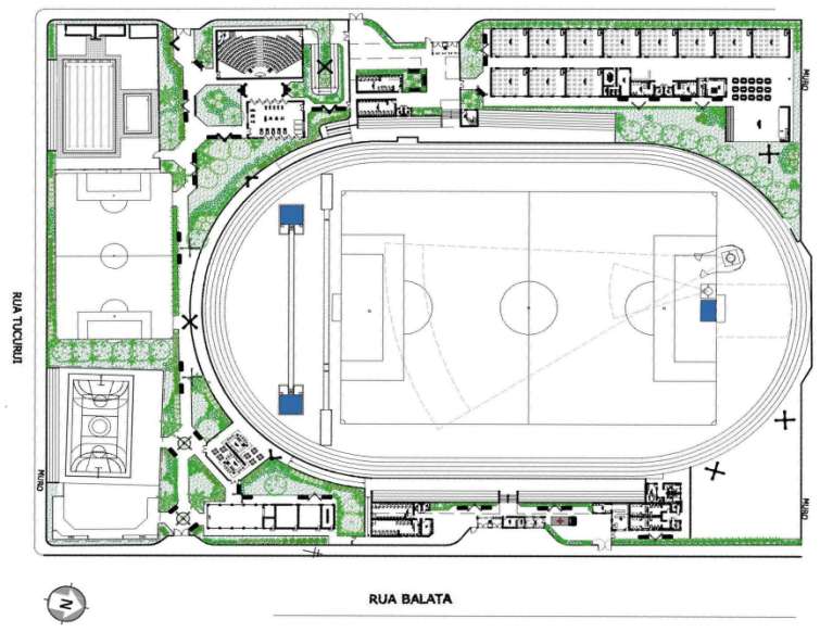 Campo de Futebol Modelo conceitual da Estação Conhecimento Anfiteatro Salas de aula Arquibancada