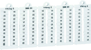identificadores CAB 3 para condutores e bornes de conexão Viking 3 Viking 3 marcadores para bornes 383 92 + CAB 3 383 05 395 20 395 98 Emb (1). Ref.