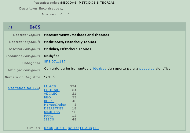 Existem também descritores