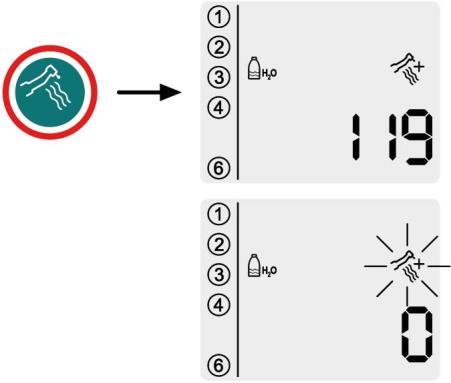 C) Execução do ciclo BIOSTER S: Inicie o ciclo BIOSTER S premindo brevemente uma segunda vez o botão na consola médica. um sinal acústico (1 BEEP) confirmará o início do ciclo.