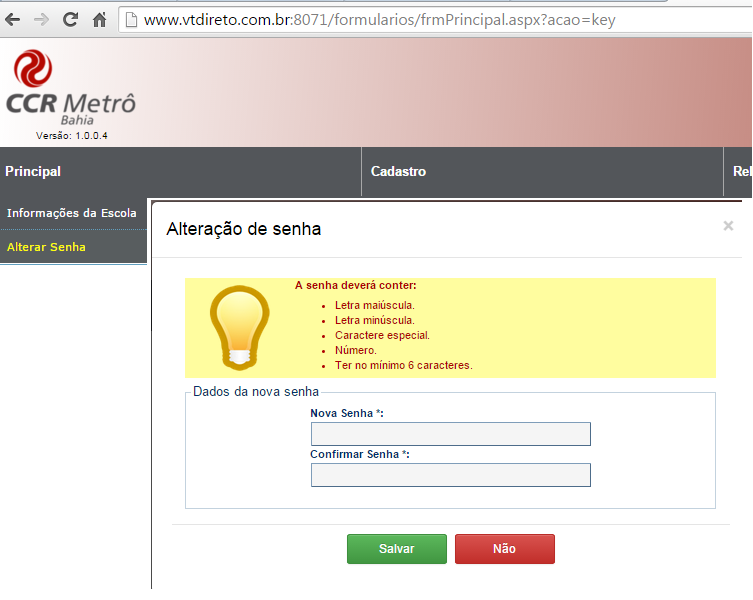 Um e-mail será enviado para os endereços de e-mail informados no cadastro, tanto do Contato quanto do Representante Legal, contendo o Login e a Senha para primeiro acesso ao Portal.