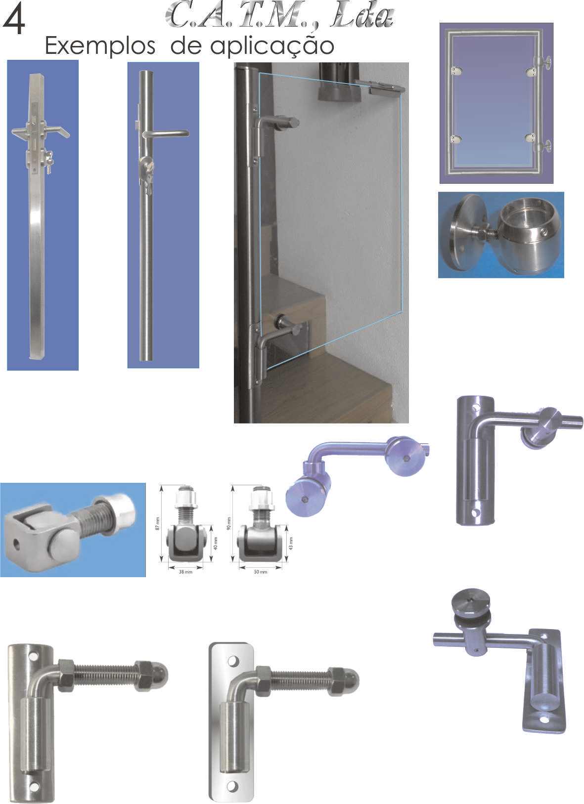 DB circline dobradiça circular regulável em inox 316 para tubo de 42,4 FCQ 1001 FC.