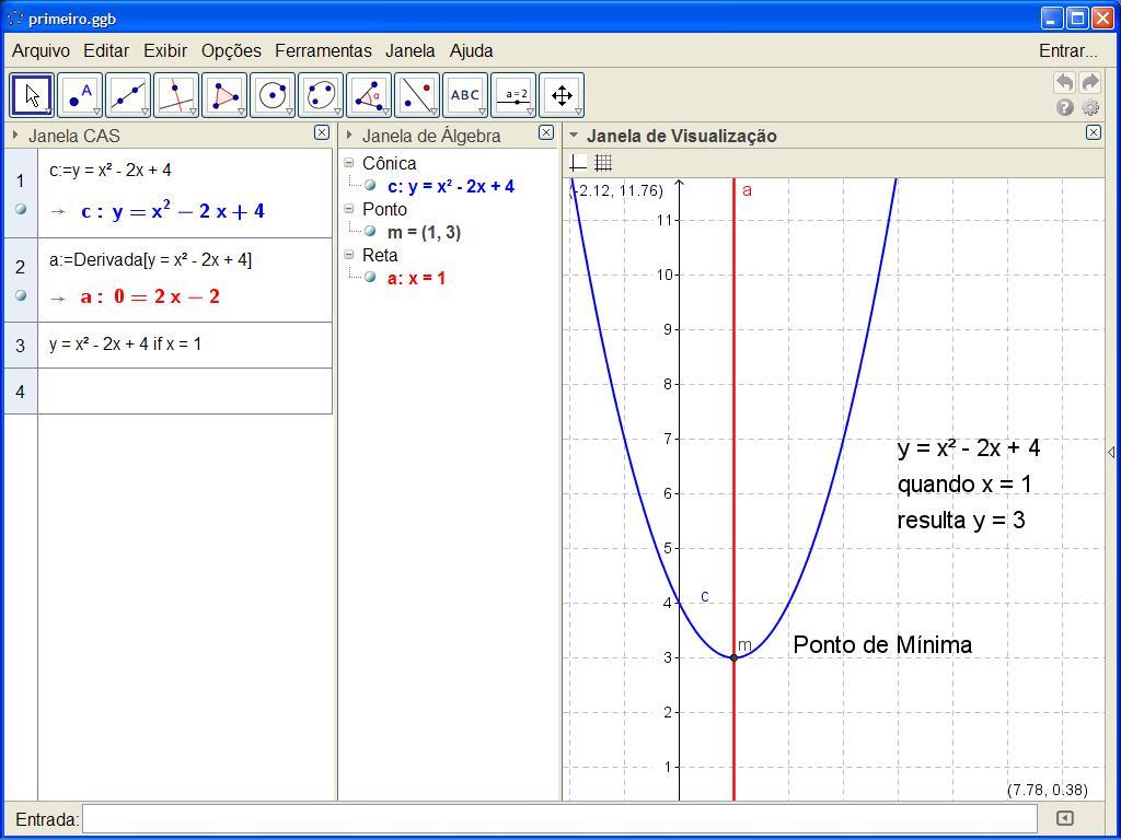 Figura 5: Exemplo de função utilizando o GeoGebra.