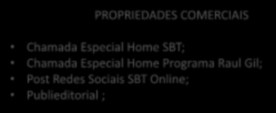 NOTÍCIA PATROCINADA - PUBLIEDITORIAL PROPRIEDADES COMERCIAIS Chamada Especial Home SBT; Chamada Especial Home Programa Raul Gil; Post