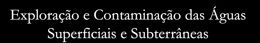 A exploração da água, envolve captações, armazenamento e distribuições, para que o Homem possa satisfazer as suas necessidades em relação á água doce.