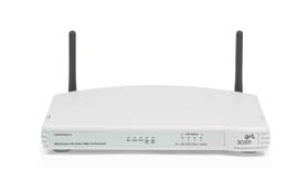 20 3Com OfficeConnect ADSL Wireless 54 e 108Mbps 11g Firewall Router Seguro, acesso compartilhado à Internet para usuários com conexão a cabo ou wireless.
