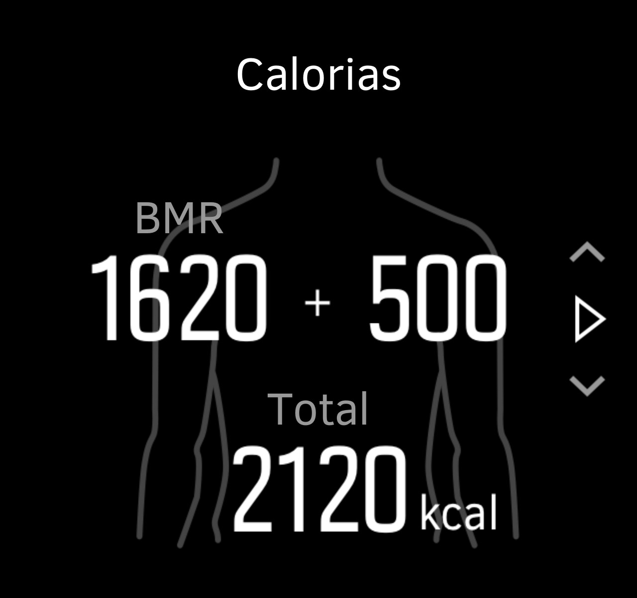 Quando define o seu objetivo de passos, está a definir o número total de passos diários. O objetivo de calorias é igualmente um total diário, mas baseia-se em duas medições distintas.