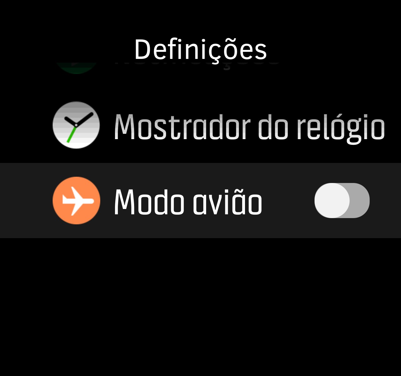 o número de calorias ativas que queima durante o dia por comparação com o seu objetivo. 3.2 Modo de voo Ative o modo de voo quando necessário, para desativar todas as transmissões sem fios.