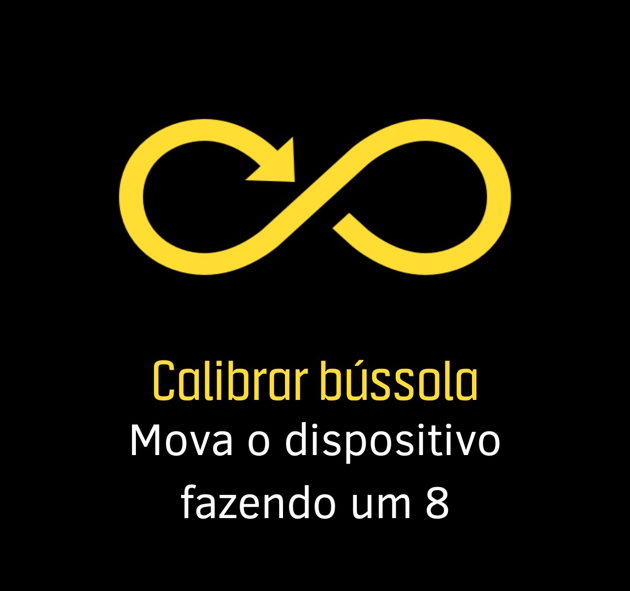 3.7.1 Calibrar a bússola Se a bússola não estiver calibrada, ser-lhe-á solicitado que a calibre logo que entre no ecrã da bússola.