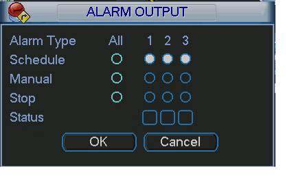 5.5.3 Saida de alarme Aquí poderá fixar a saida de alarme. Resalte o icono para seleccionar o canal de entrada correspondente.