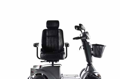 SINTA-SE CONFORTÁVEL E APROVEITE A VIAGEM Desde o assento até à base, todos os elementos das scooters eléctricas Sterling Serie-S foram exclusivamente desenhados para lhe proporcionar um grande