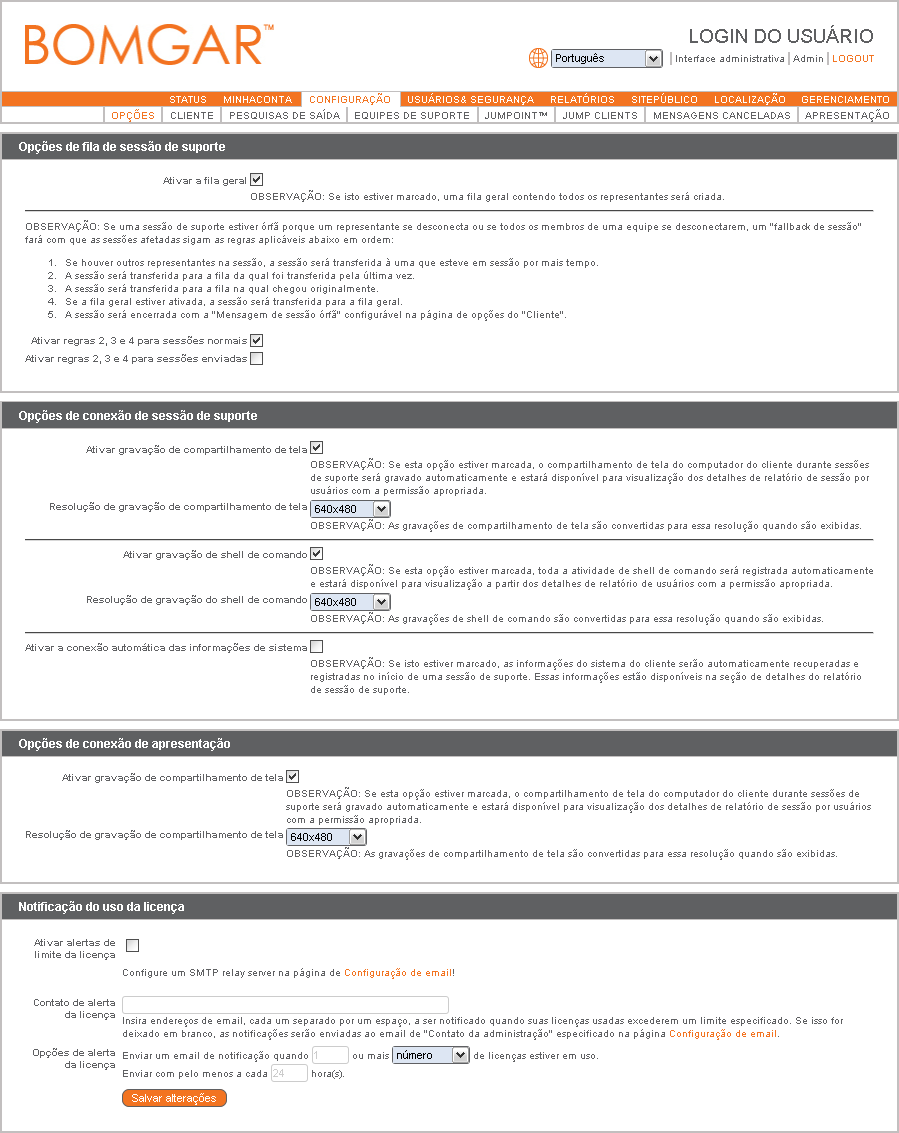 Minha conta Descarregue o cliente representante ou um visualizador de gravação de sessão. Altere seu nome de usuário, senha ou nome de exibição.