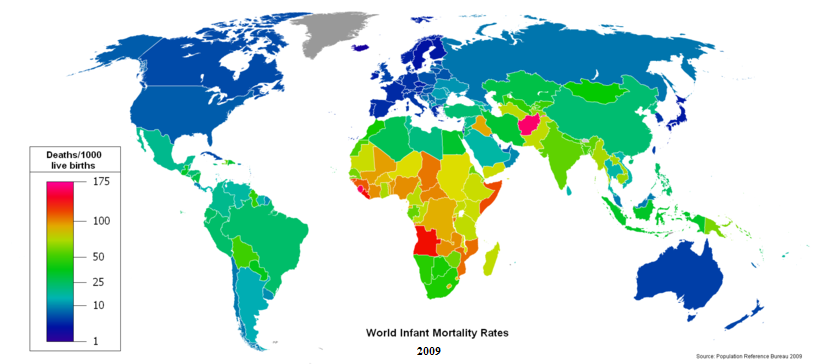 A mortalidade infankl Mortalidade infanel: número de crianças mortas antes de completar um ano de vida para