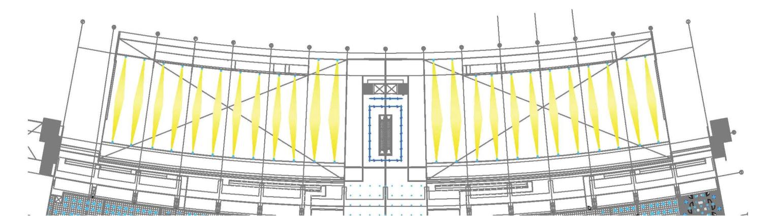 AÇÕES PREVISTAS AÇÃO:APLICAÇÃO DE SOLUÇÕES SUSTENTÁVEIS NA EDIFICAÇÃO EFICIÊNCIA ENERGÉTICA LUMINÁRIA ANTI-ENCADEANTE O projeto luminotécnico foi elaborado buscando utilizar luminárias de