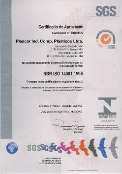 Qualificações e Certificações ISO/TS 16949 ISO 14000