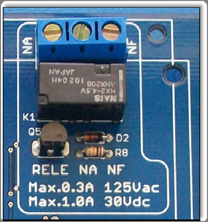11. Circuito do relê Este circuito é parecido com o circuito do Buzzer. É usado um transistor NPN de sinal para se ligar um relê K1.
