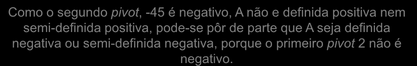 Método da matriz triangular Eemplo 7.