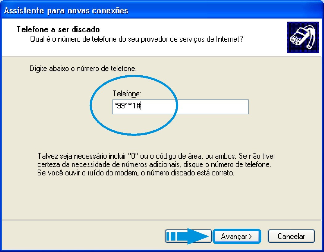 4.7 Coloque um nome na opção Nome do provedor. Clique em Avançar. No exemplo foi utilizado o nome CA-40; 4.