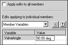 Atividade: Criando uma montagem alternativa. Na lista variáveis de membro, posicione o cursor sobre a variável, como demonstrado, mas não clique ainda.