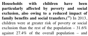 Pobreza infantil 1/3 das crianças em risco de