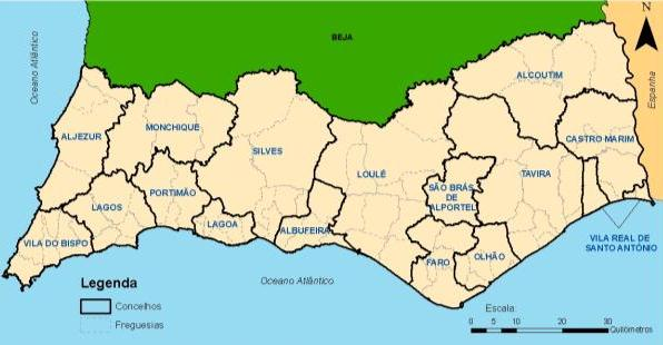 2. Âmbito de aplicação O presente Plano tem um âmbito de aplicação territorial a toda a Região do Algarve (Figura 1), correspondente aos municípios de Albufeira, Alcoutim, Aljezur, Castro Marim,